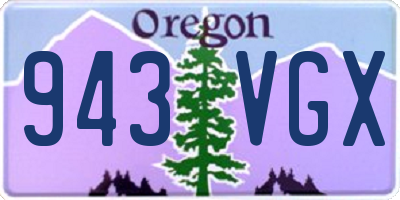 OR license plate 943VGX