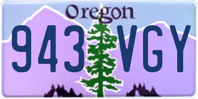 OR license plate 943VGY
