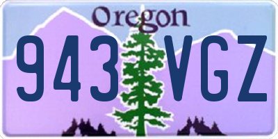 OR license plate 943VGZ