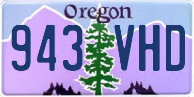 OR license plate 943VHD