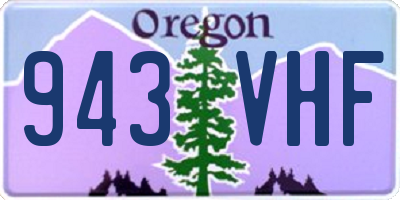 OR license plate 943VHF