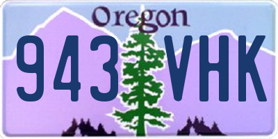 OR license plate 943VHK