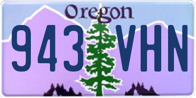 OR license plate 943VHN
