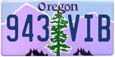 OR license plate 943VIB
