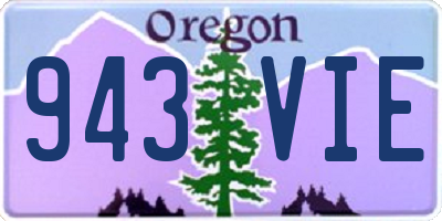 OR license plate 943VIE