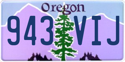 OR license plate 943VIJ