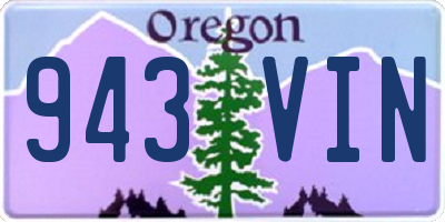 OR license plate 943VIN