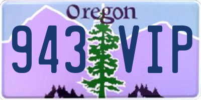 OR license plate 943VIP