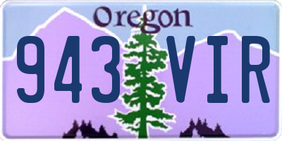 OR license plate 943VIR