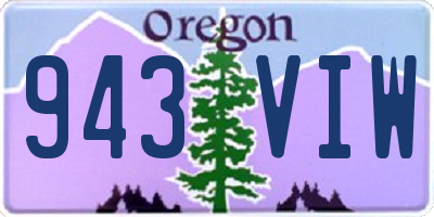 OR license plate 943VIW