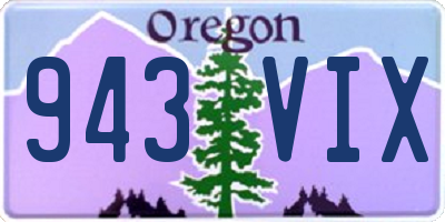 OR license plate 943VIX