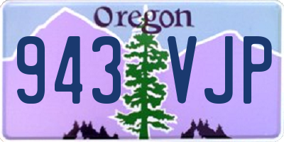 OR license plate 943VJP