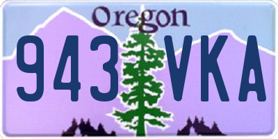 OR license plate 943VKA