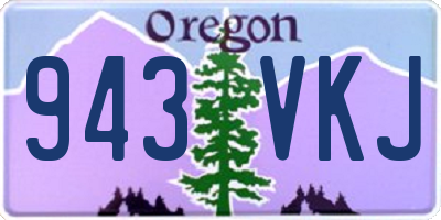 OR license plate 943VKJ