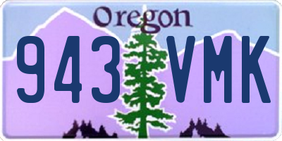 OR license plate 943VMK
