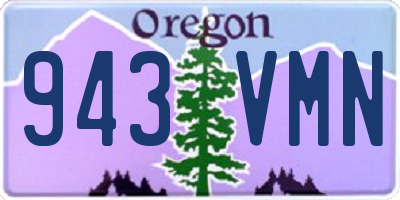 OR license plate 943VMN