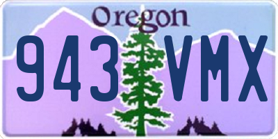 OR license plate 943VMX