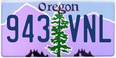 OR license plate 943VNL
