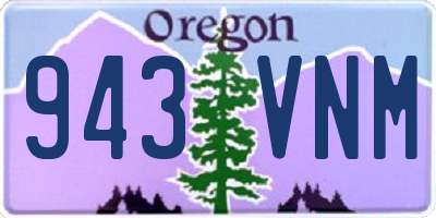 OR license plate 943VNM