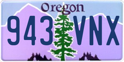 OR license plate 943VNX