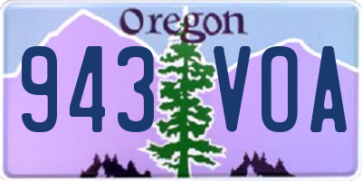 OR license plate 943VOA
