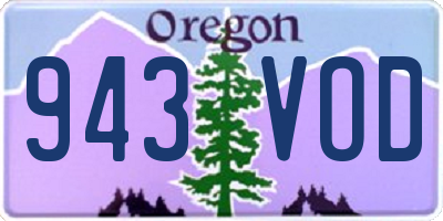 OR license plate 943VOD