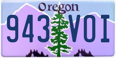OR license plate 943VOI
