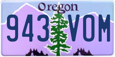 OR license plate 943VOM