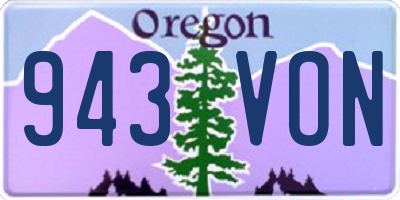 OR license plate 943VON