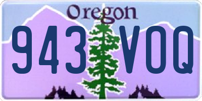 OR license plate 943VOQ