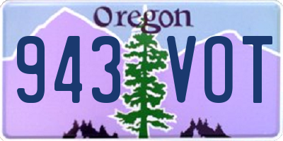 OR license plate 943VOT