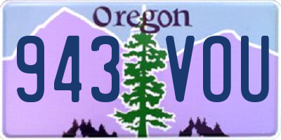 OR license plate 943VOU