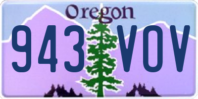 OR license plate 943VOV
