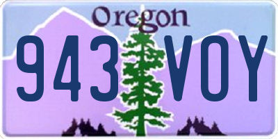 OR license plate 943VOY