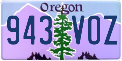 OR license plate 943VOZ