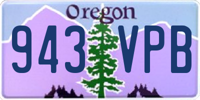 OR license plate 943VPB
