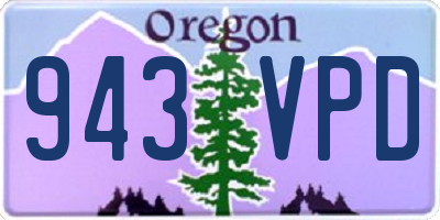 OR license plate 943VPD