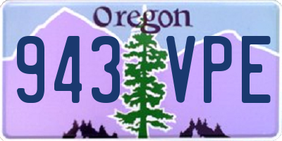 OR license plate 943VPE