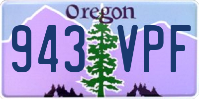 OR license plate 943VPF