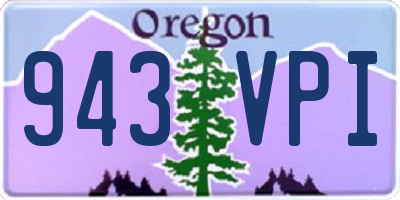 OR license plate 943VPI