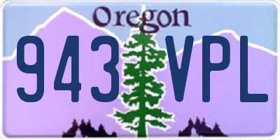 OR license plate 943VPL