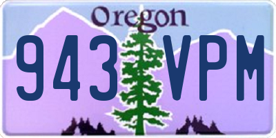 OR license plate 943VPM