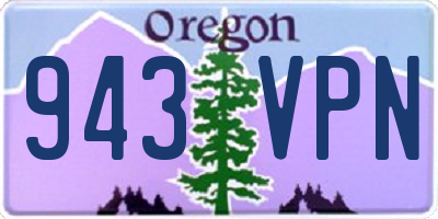 OR license plate 943VPN