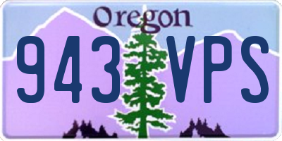 OR license plate 943VPS