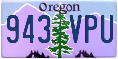 OR license plate 943VPU