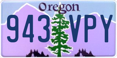 OR license plate 943VPY