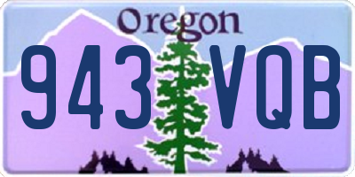 OR license plate 943VQB