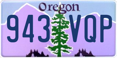 OR license plate 943VQP