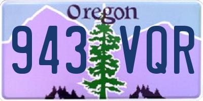 OR license plate 943VQR