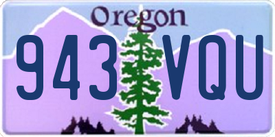 OR license plate 943VQU